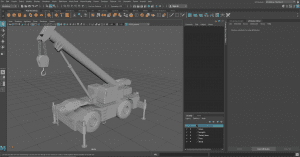 rubber tire crane 3D model