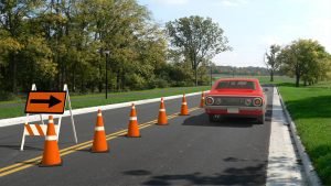 Model car on road render