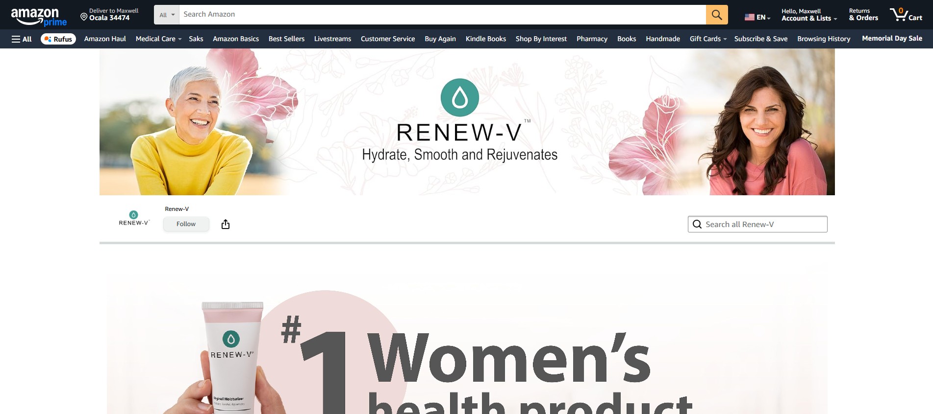 Renew-V Amazon Store